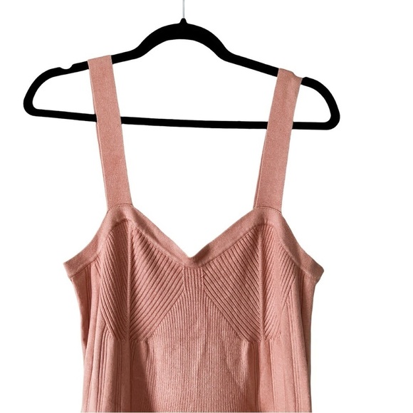 NWT GUESS Emili Pink Ribbed Comfy Palazzo Sweater Jumpsuit XL - Picture 4 of 7